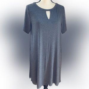 Donna Karan Sleep Lounge Wear  Short Sleeve  Charcoal Grey  Pockets Size Medium